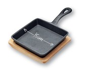 Mini Square Frying Pan & Board 15cm