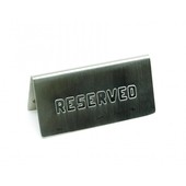 Reserved Sign Stainless Steel
