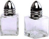 Salt & Pepper Shaker Set Glass Mini