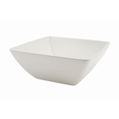 White Melamine Curved Square Bowl 26.2 X 9.8cm (W X H) - 415cl/146.1oz