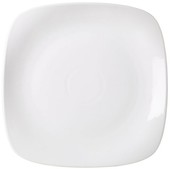 Genware Porcelain Rounded Square Plate 25cm (Box of 6)