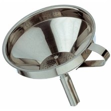Funnel S/S With Handle &amp; Removeable Strainer 12cm Dia