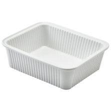Genware Porcelain Fluted Rectangular Pie Dish 16cm X 13cm X 5cm (Box Of 6)