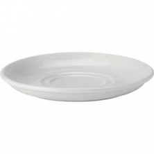 Pure White Porcelain Double Well Saucer 17.5cm  For TU605 Soup Bowl &amp; TU707 Cup (Box of 36)