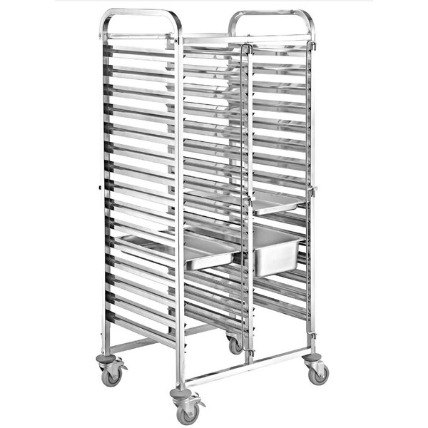 Racking Trolley S/S GN1/1 Twin Column 30 Level 740mm (w) X 550mm (d) X 1710mm (h) Self Assembly