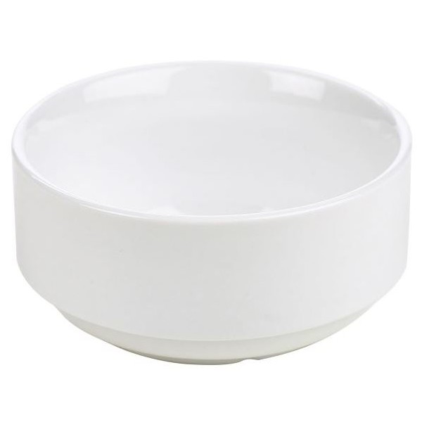 Genware Porcelain Un-lugged Soup Bowl 25cl / 8.8oz (Box of 6)