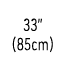 33” (85cm)