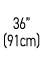 36” (91cm)