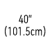 40” (101.5cm)