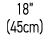 18” (45cm)