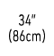 34” (86cm)
