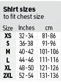 Shirt sizes to fit chest size,Size,Inches,cm,XS,32 -34,81-86,S,36-38,91-96,M,40 -42,101-106,L,44 -46,111-116,XL,48 -5...