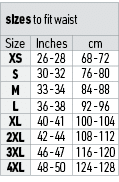 sizes to fit waist,Size,Inches,cm,XS,26 -28,68 -72,S,30 -32,76 -80,M,33 -34,84 -88,L,36 -38,92 -96,XL,40 -41,100 -104...