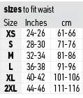 sizes to fit waist,Size,Inches,cm,XS,24-26,61-66,S,28-30,71-76,M,32-34,81-86,L,36-38,91-96,XL,40-42,101-106,2XL,44-46...