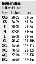 trouser sizes to fit waist size,Size,Inches,cm,XXS,20-22,51-56,XS,24-26,61-66,S,28-30,71-76,M,32-34,81-86,L,36-38,91-...