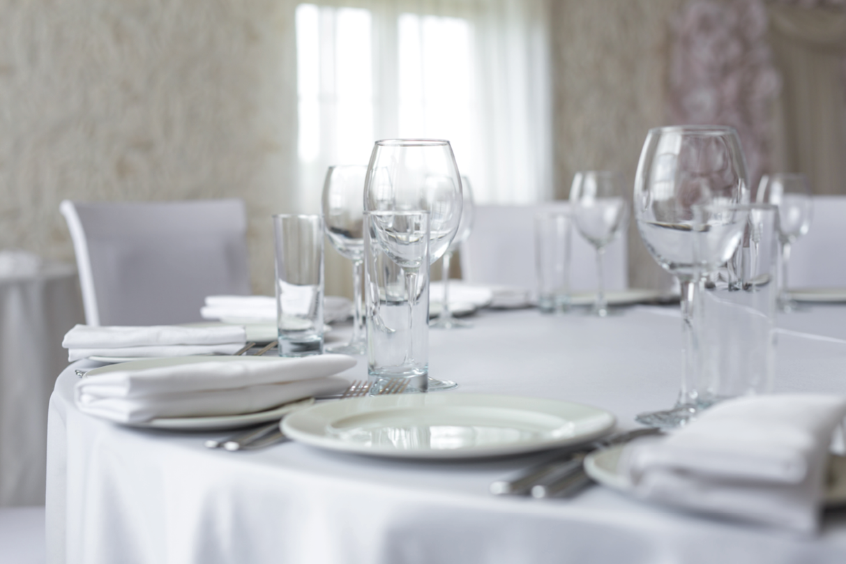 served table in a restaurant