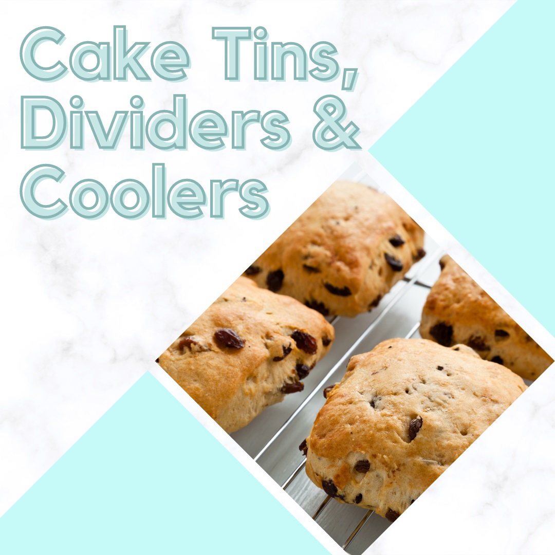 cake tins, dividers & cooling trays