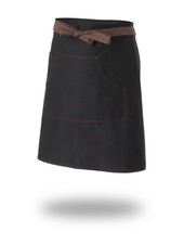 Work Range Waist Apron Poly/Cotton With 1 Middle Pocket 75cm X 52cm Black