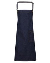 Waxed Look Denim Bib Apron 28" X 34"