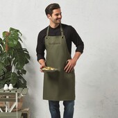 Barley Contrast Stitch Sustainable Bib Apron