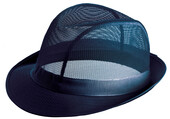 Trilby Hat Unisex Acrylic Navy Blue