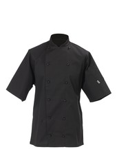 Le Chef DE92GSC Contract Executive Jacket BLACK Short Sleeves