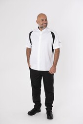 Le Chef DE128A Jacket White With Black StayCool System Panels