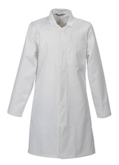 Hygiene Coat White Poly/Cotton Concealed Stud Front & Inside Pocket