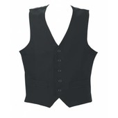 Waistcoat Gents Black Polyester With Black Buttons