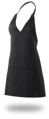 Bib Apron Ladies V Neck Black