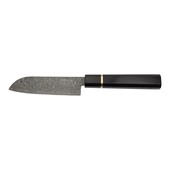 Katana Saya Smoke Ebony Wood Handled Santoku Knife 12cm (KSM-01)