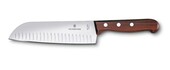 Victorinox Wooden Handle Santoku Knife Fluted 17cm