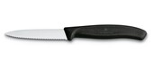 Victorinox Plastic Handle Paring Knife Serrated 8cm Black