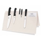 Knife Set Smithfield Medium With 20cm Deep Cooks Knife In Cotton Wallet