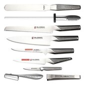 Global 10 Piece Knife Set In Canvas Roll Case Limited Edition