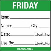 Removable Food Rotation Label (Roll 500) Friday