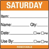 Removable Food Rotation Label (Roll 500) Saturday