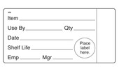 Removable Shelf Life Label (Roll 500)