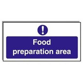 Food Hygiene Sign Food Preparation Area