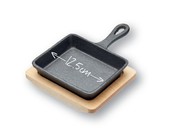 Mini Square Frying Pan & Board 12.5cm