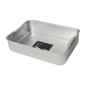 Deep Roasting Pan Aluminium With Built In Handles 42cm X 31cm X 10cm (External)