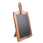 Acacia Paddle Chalk Board With Stand 385mm X 220mm X 25mm