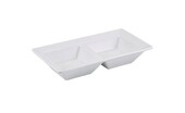 Genware Porcelain Double Dipping Dish 15cm x 8cm (Box Of 6)