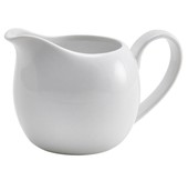 Genware Porcelain Milk Jug With Handle 14cl