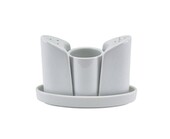 Genware Porcelain 4 Piece Condiment Set 13cm x 9cm (Box Of 6)