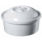 Genware Porcelain Round Casserole Dish & Lid 1.5ltr (Box Of 4)