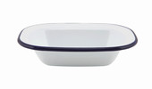 Enamel Tableware Rectangle Pie Dish 16cm X 12cm X3.5cm