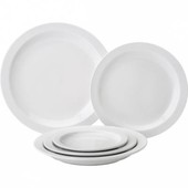 Pure White Porcelain Narrow Rim Plate 20.6cm (Box of 36)