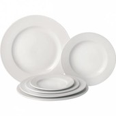 Pure White Porcelain Wide Rim Plate 20.25cm (Box of 24)