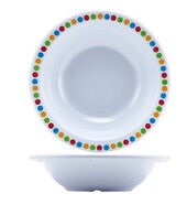 GenWare Melamine Bowl Coloured Circles 15cm (Box Of 12)
